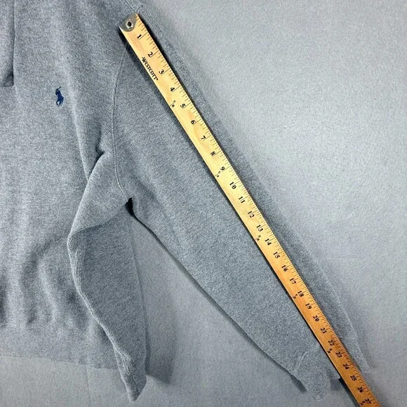 Polo Ralph Lauren Sweater Mens 2XL Gray Pullover Shawl Collar Grandpa - Picture 8 of 12